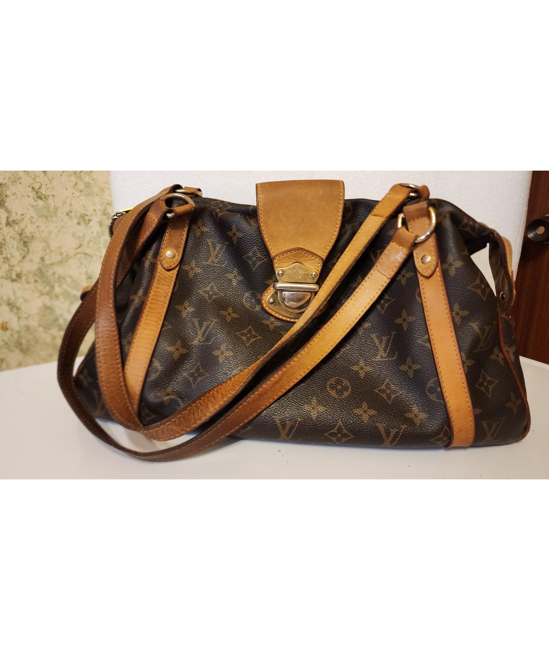 LOUIS VUITTON Коричневая сумка через плечо из канвы, фото 3
