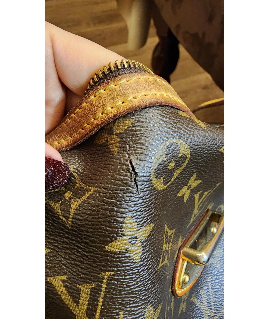 LOUIS VUITTON Коричневая сумка через плечо из канвы, фото 8
