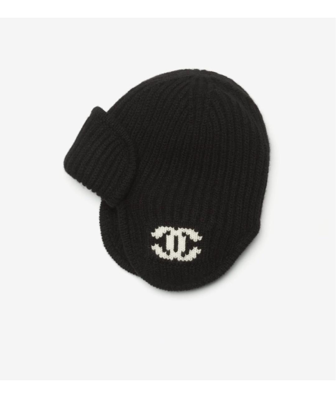 CHANEL Черная шерстяная шапка, фото 3