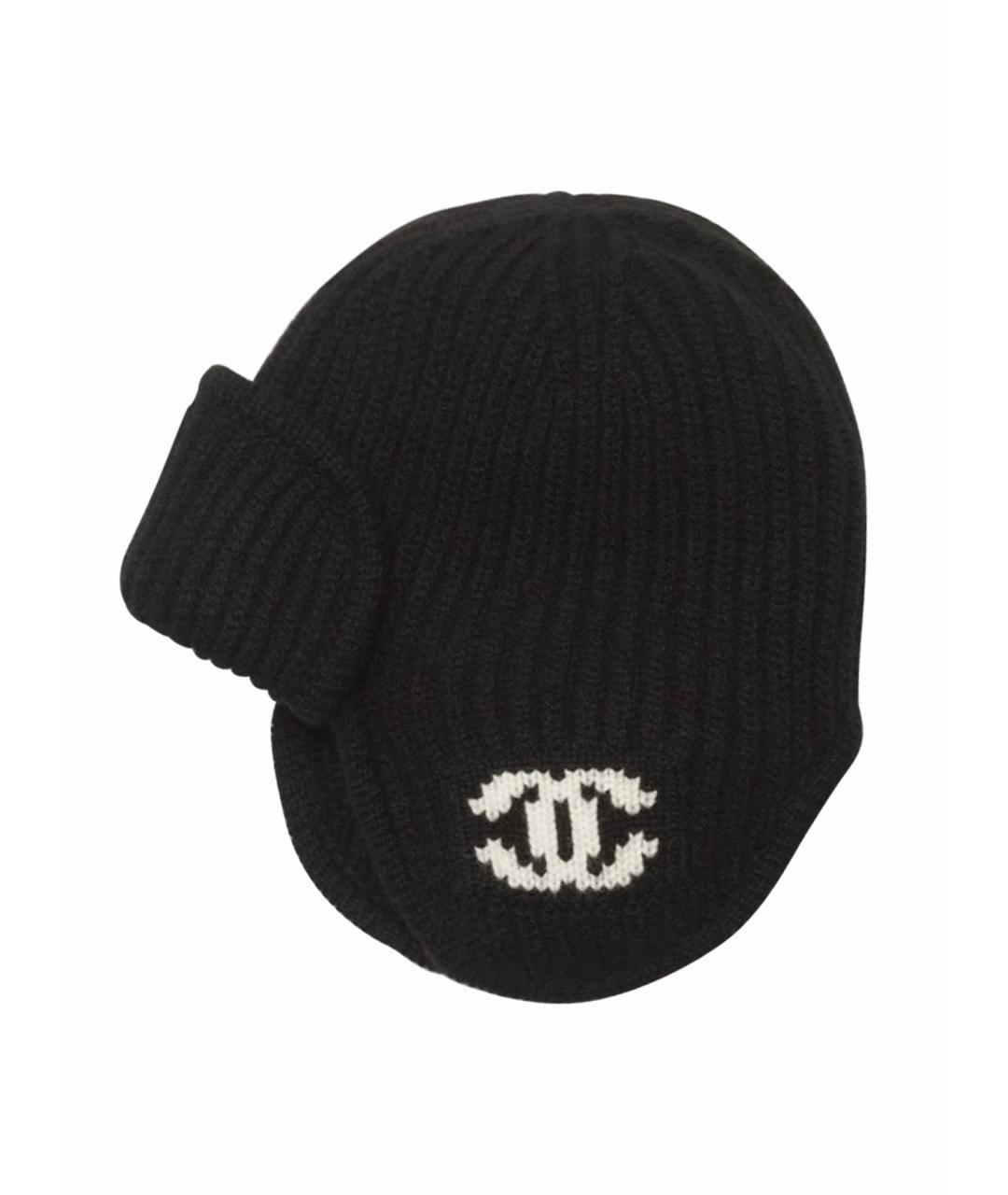 CHANEL Черная шерстяная шапка, фото 1