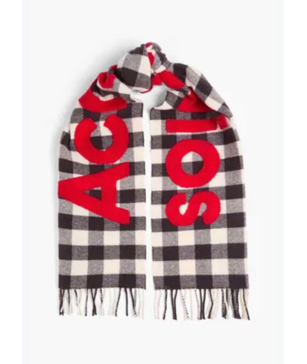ACNE STUDIOS Серый шерстяной шарф, фото 2