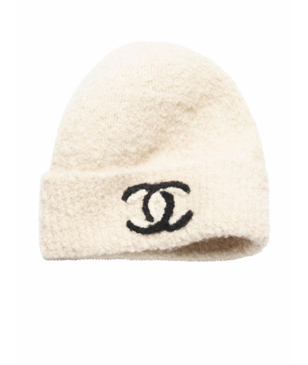 CHANEL Бежевая шерстяная шапка, фото 1