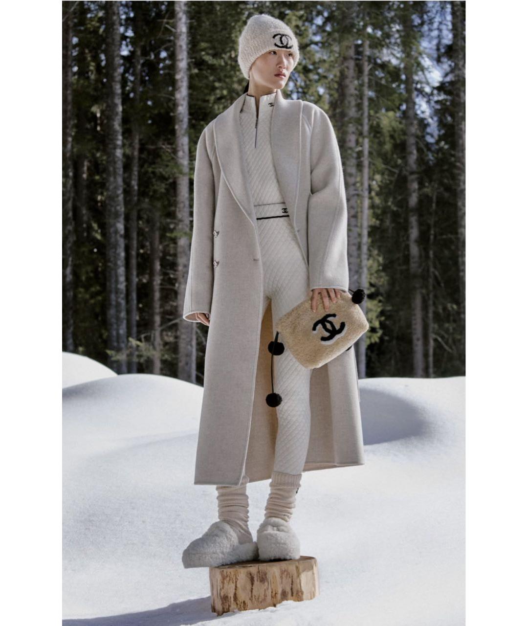 CHANEL Бежевая шерстяная шапка, фото 3