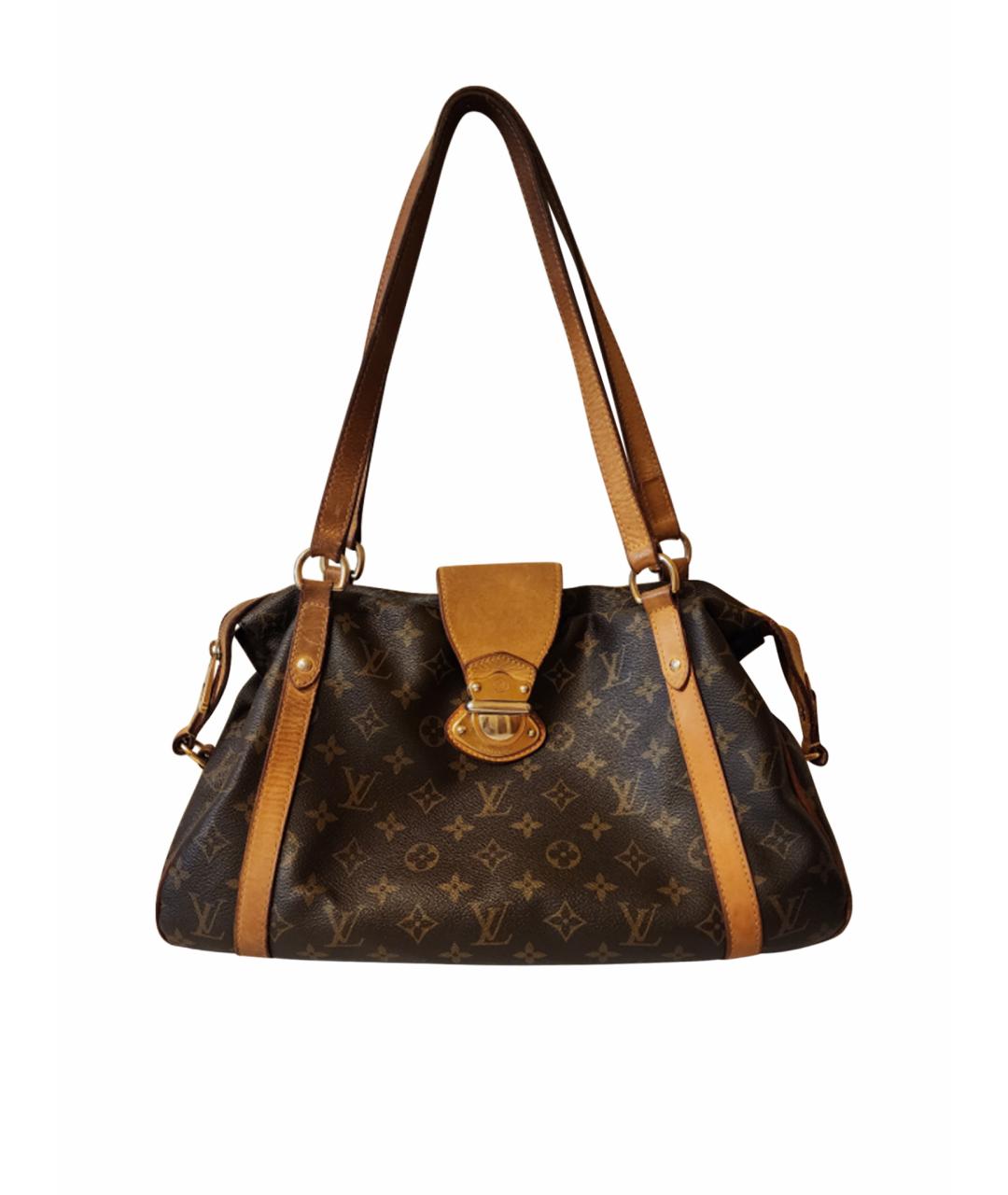 LOUIS VUITTON Коричневая сумка с короткими ручками из канвы, фото 1