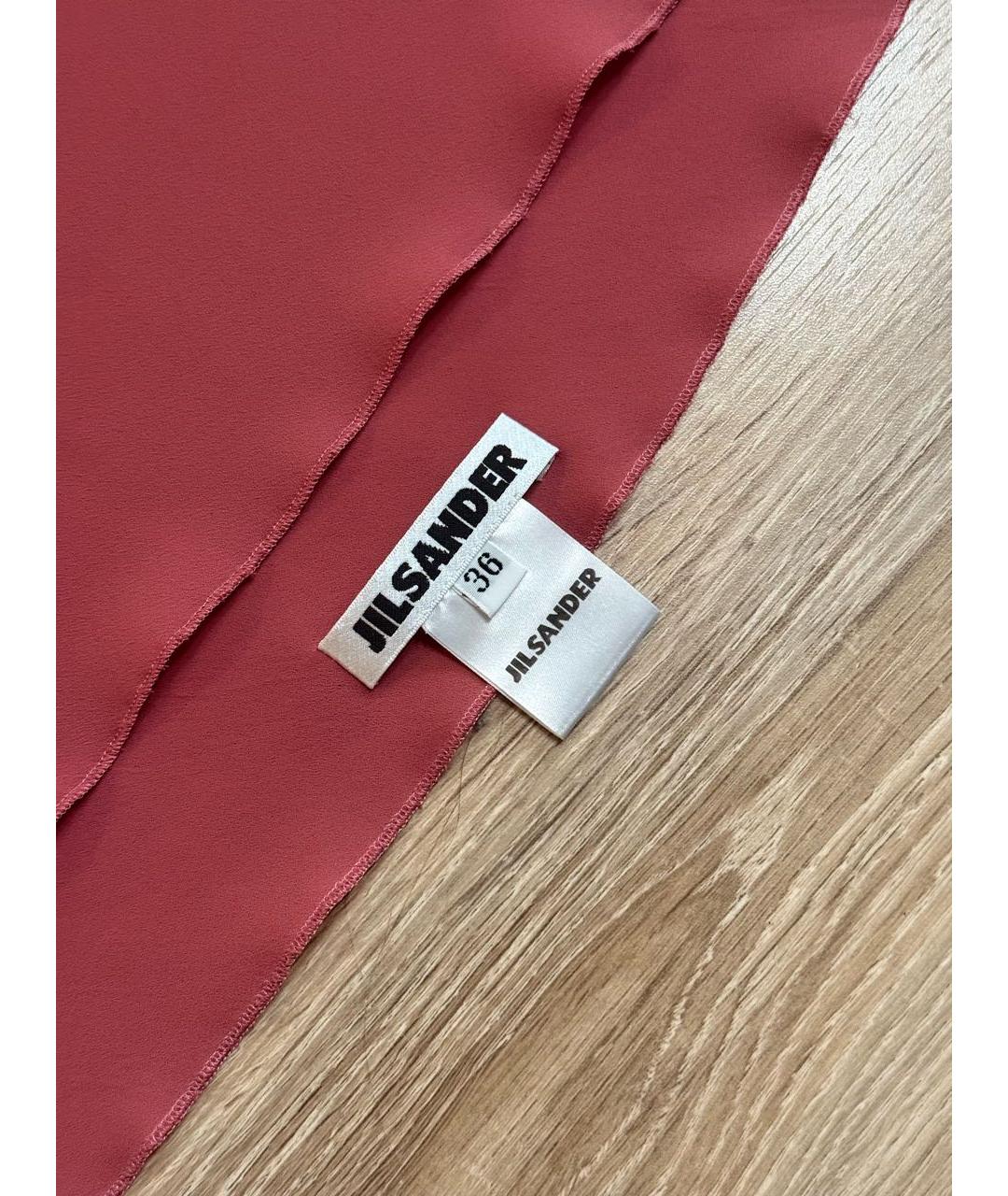 JIL SANDER Коралловое полиэстеровое вечернее платье, фото 3