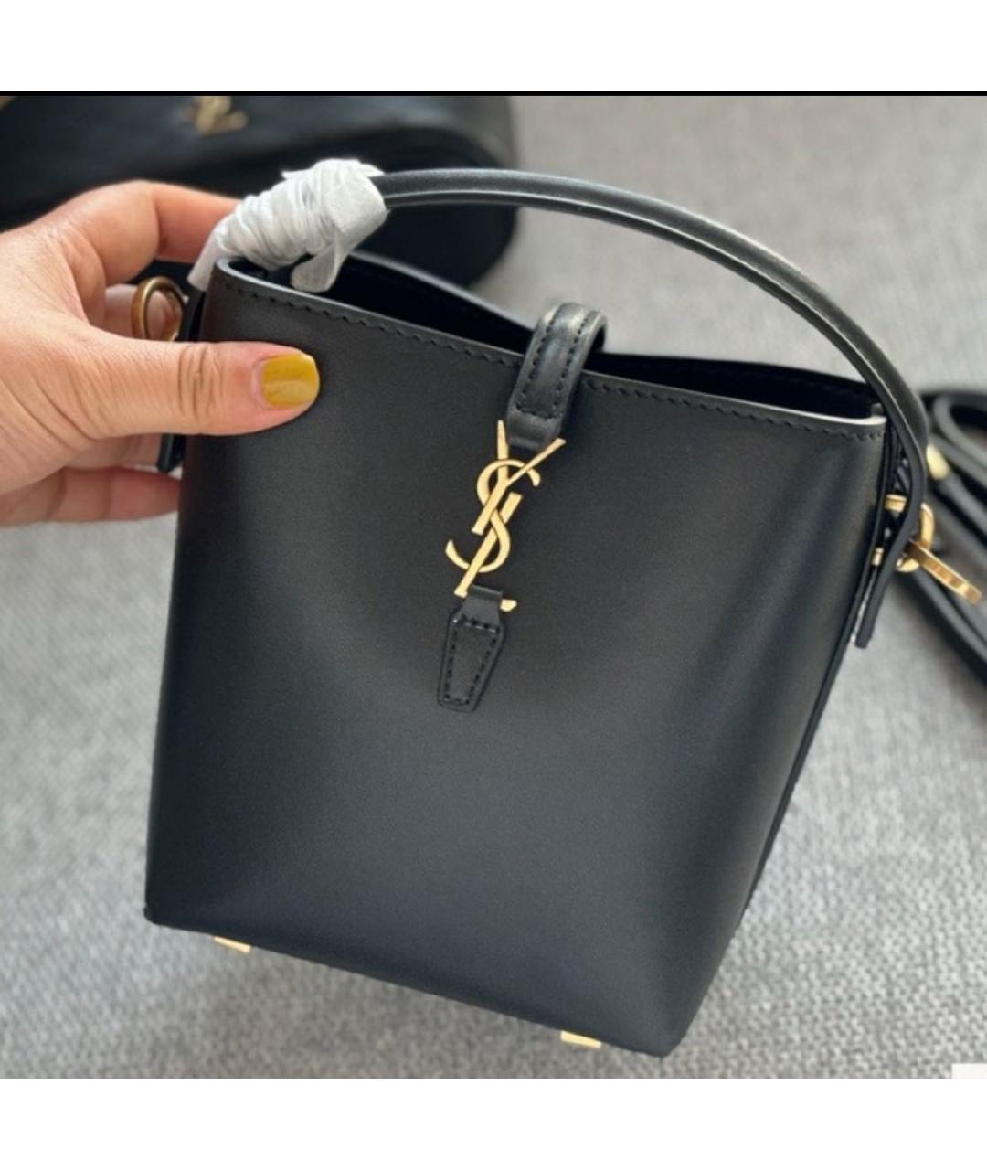 SAINT LAURENT Черная сумка тоут, фото 4