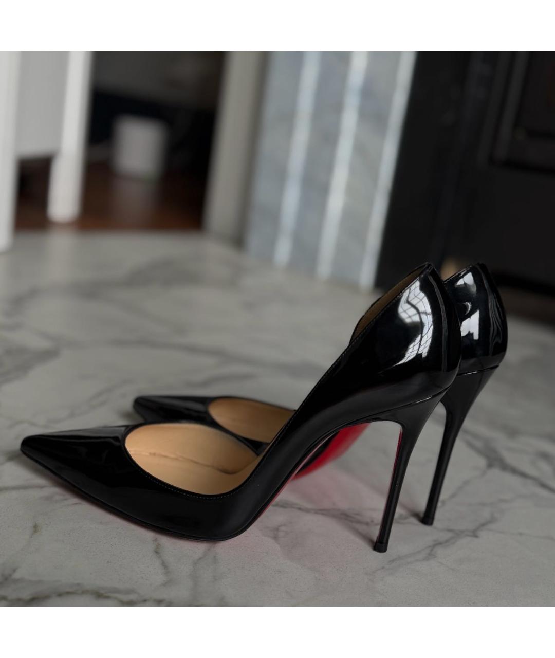 CHRISTIAN LOUBOUTIN Черные туфли из лакированной кожи, фото 2