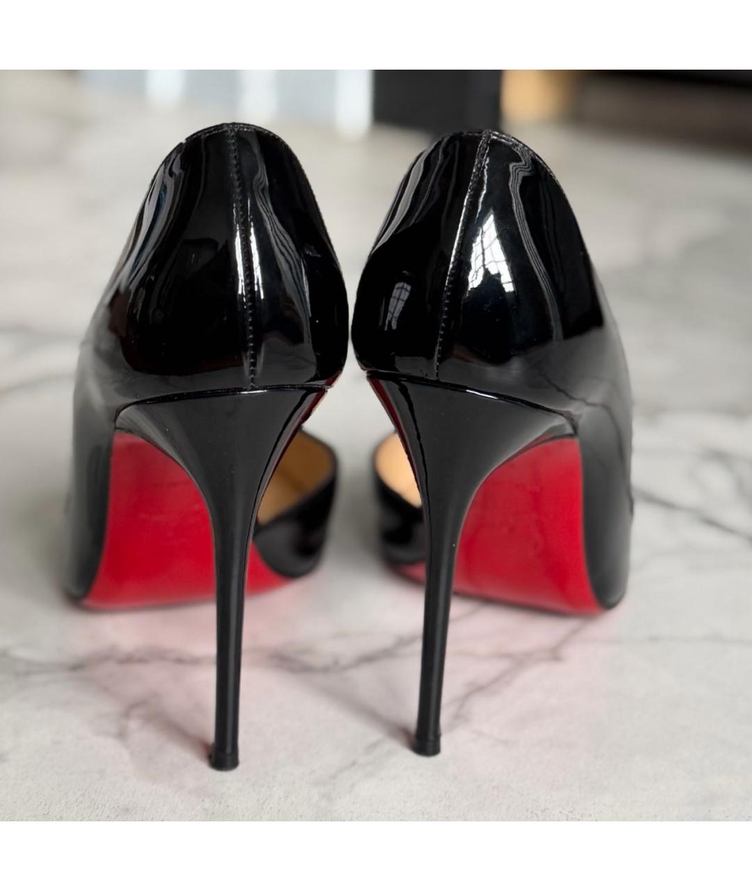 CHRISTIAN LOUBOUTIN Черные туфли из лакированной кожи, фото 4