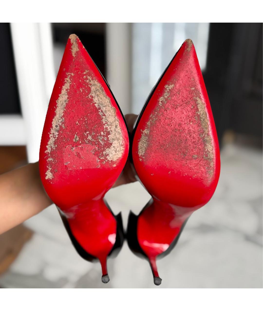 CHRISTIAN LOUBOUTIN Черные туфли из лакированной кожи, фото 5