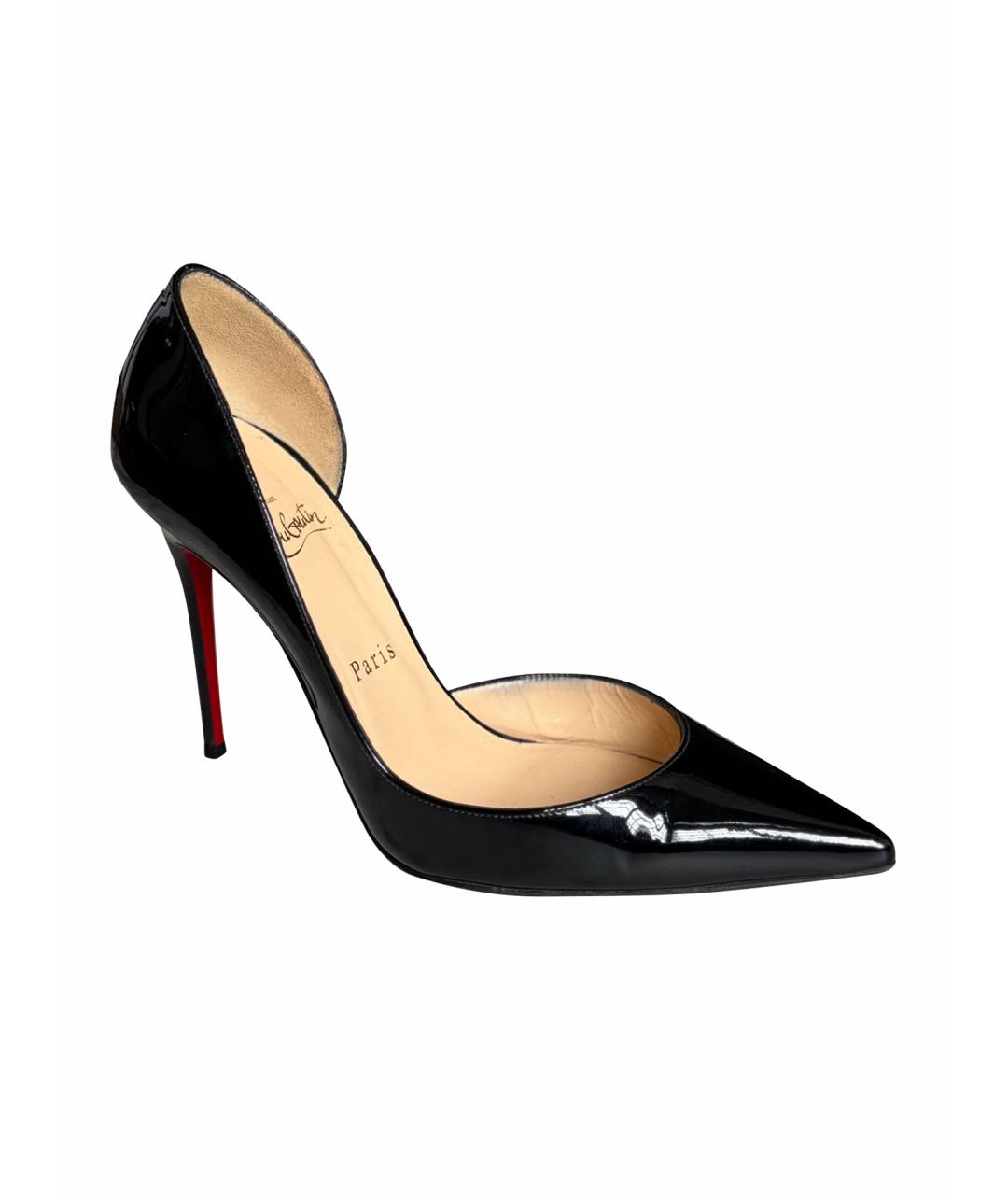 CHRISTIAN LOUBOUTIN Черные туфли из лакированной кожи, фото 6