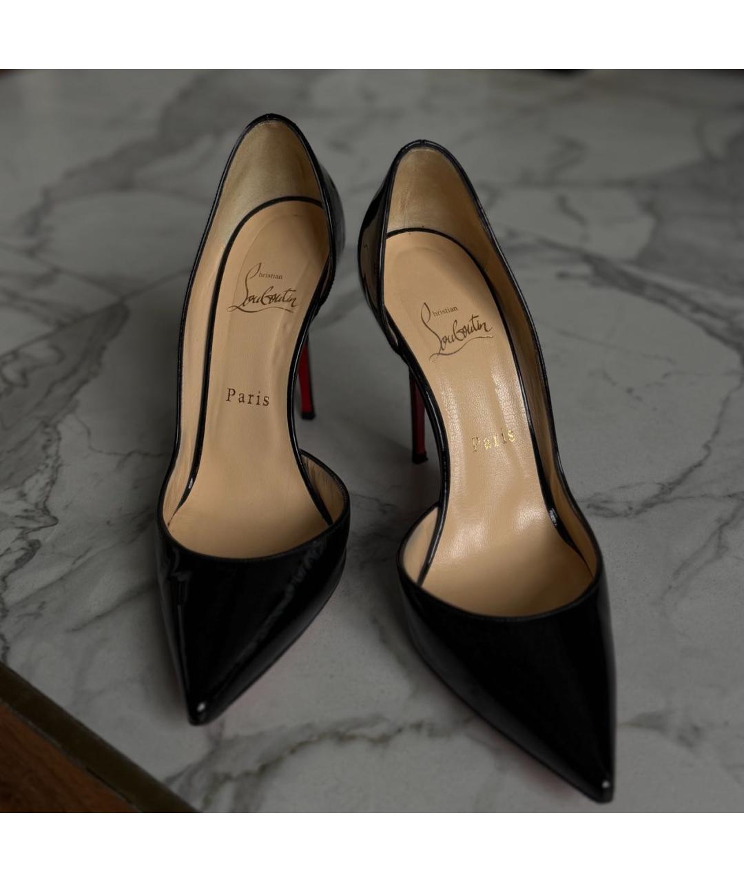 CHRISTIAN LOUBOUTIN Черные туфли из лакированной кожи, фото 3