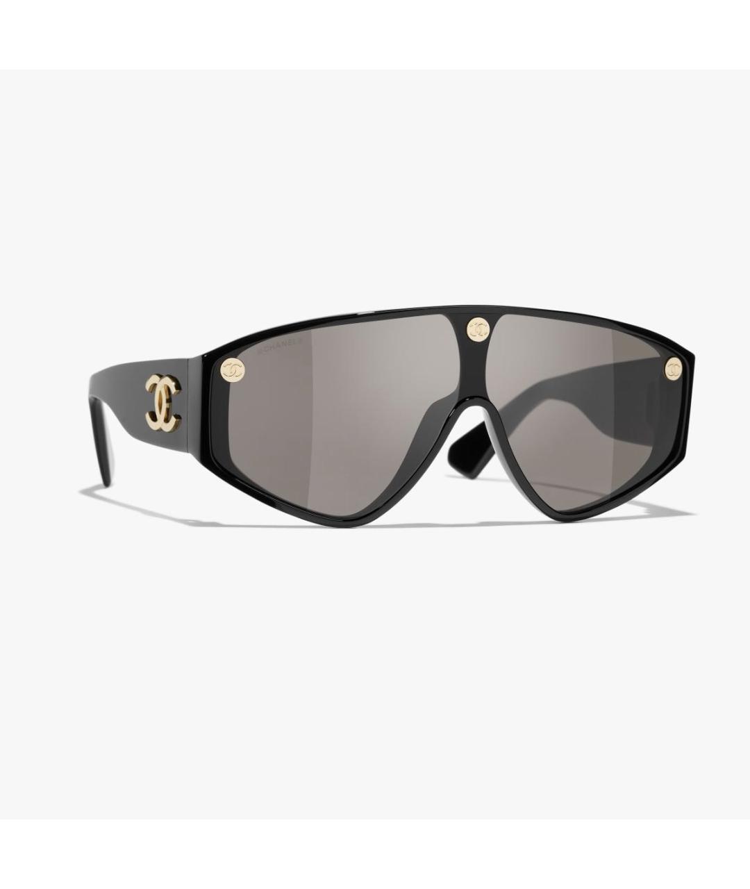 CHANEL Черные пластиковые солнцезащитные очки, фото 4