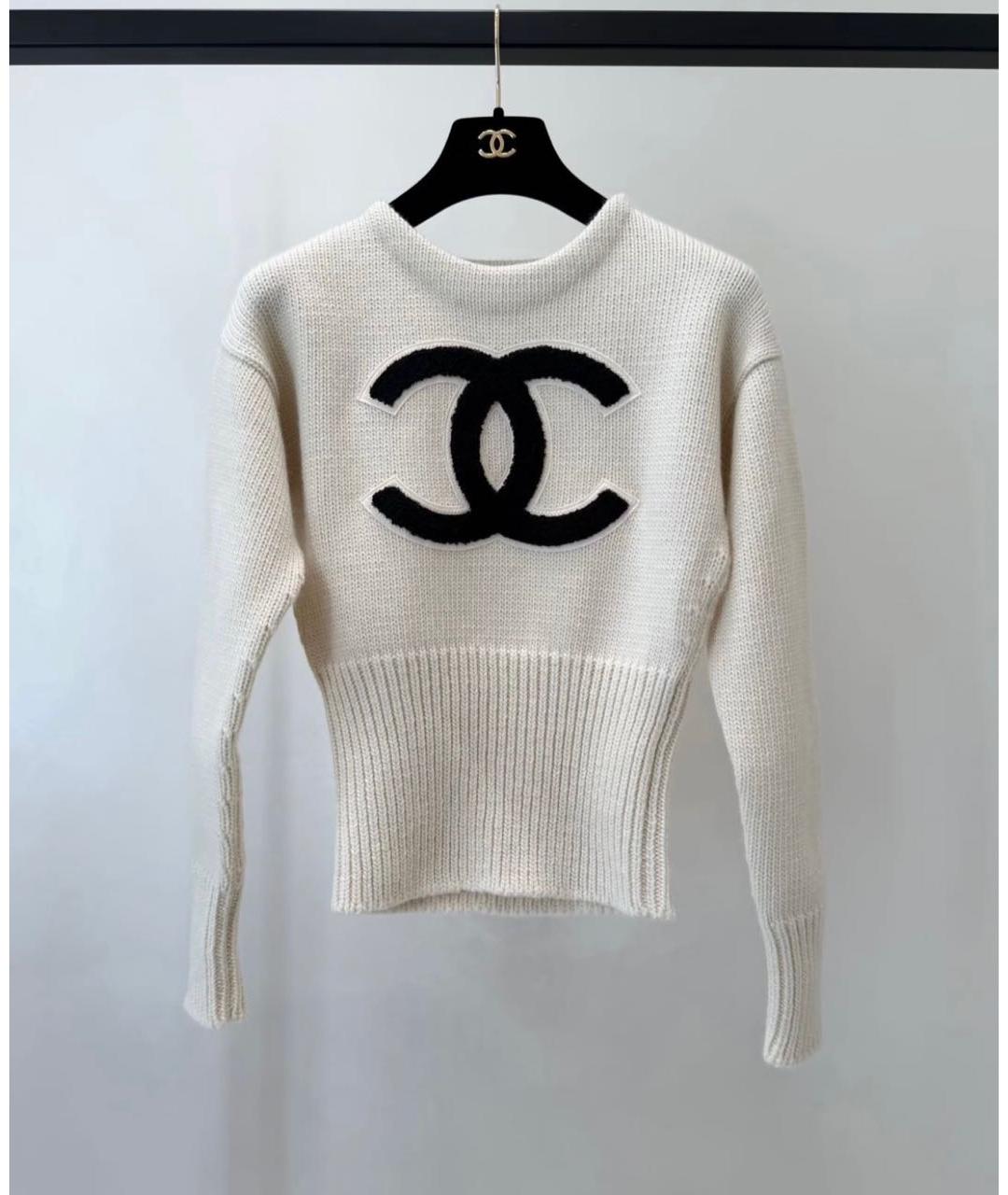 CHANEL Белый джемпер / свитер, фото 5