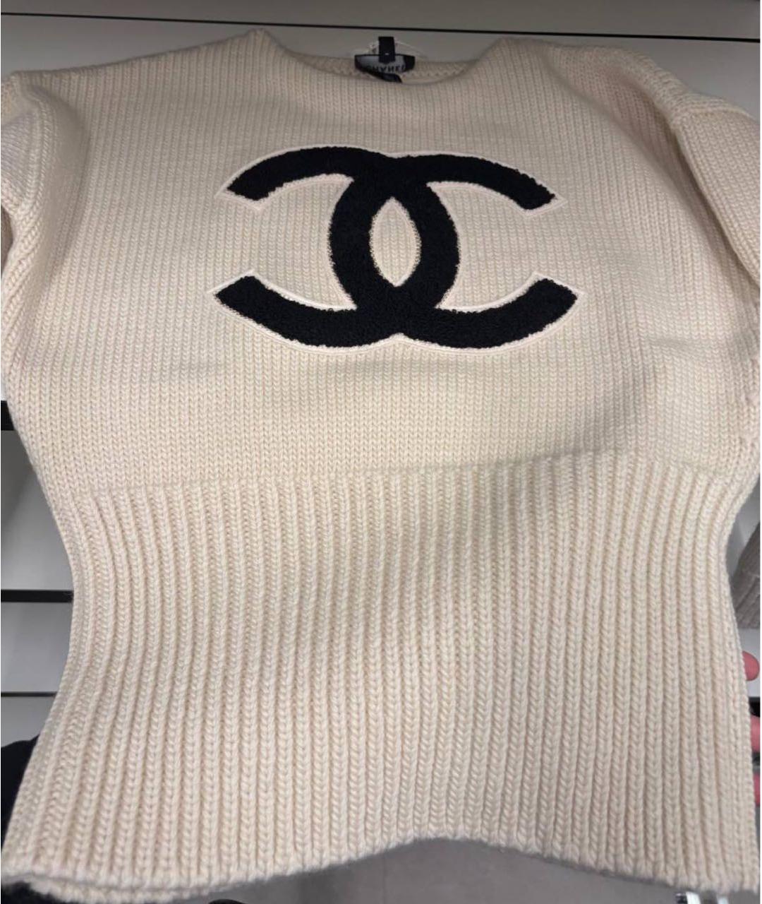 CHANEL Белый джемпер / свитер, фото 3