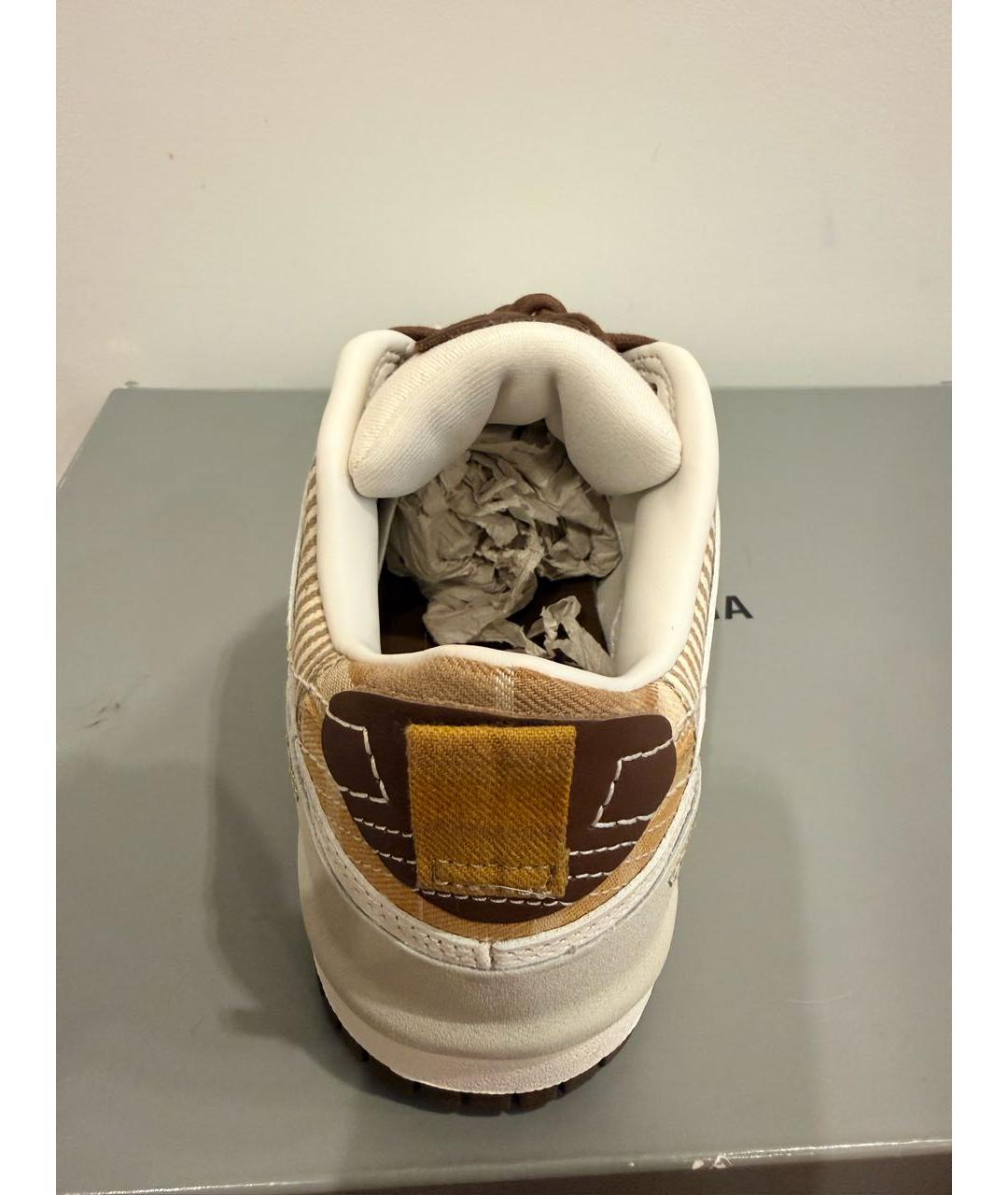 NIKE Белые кожаные кроссовки, фото 4
