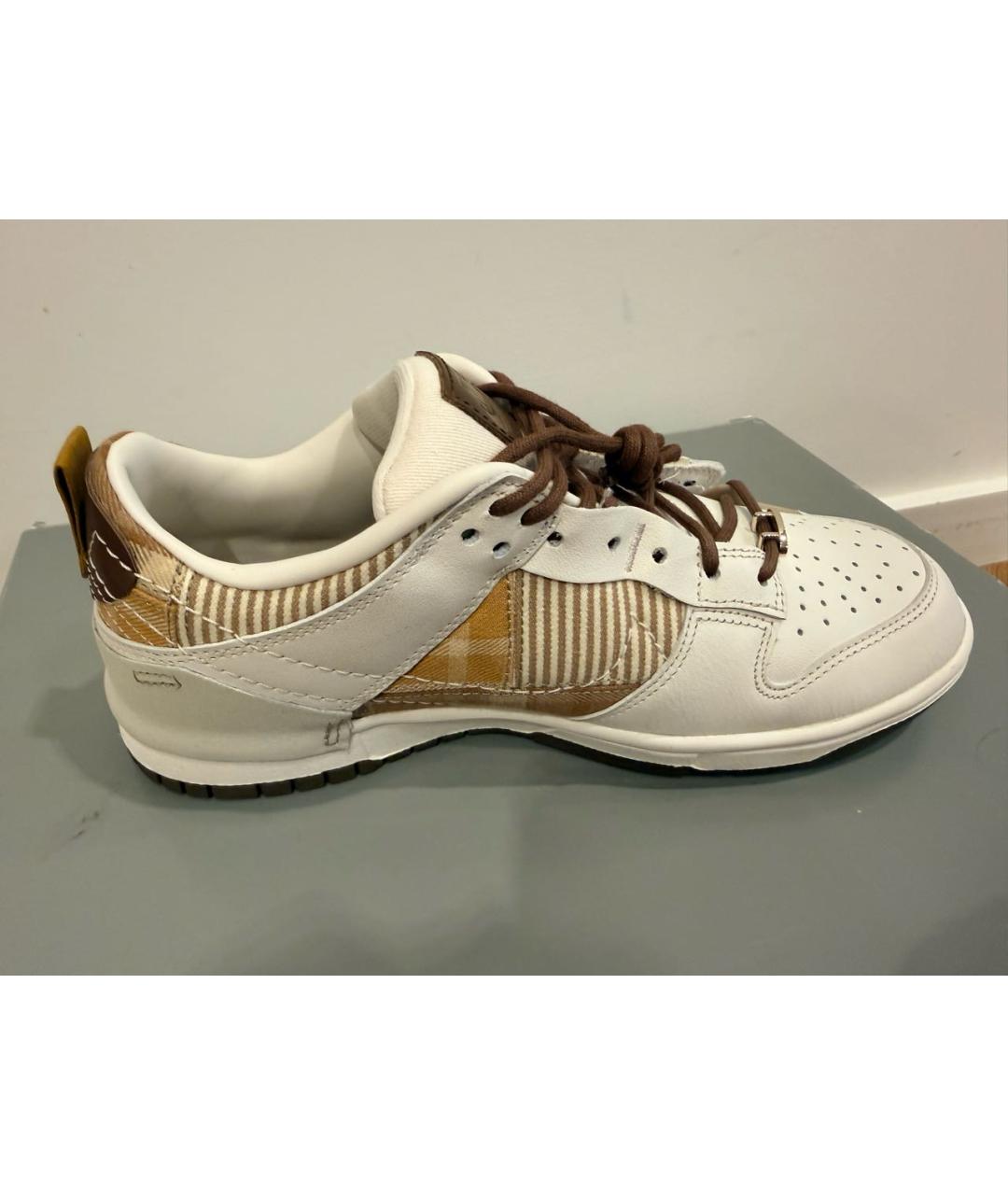 NIKE Белые кожаные кроссовки, фото 5