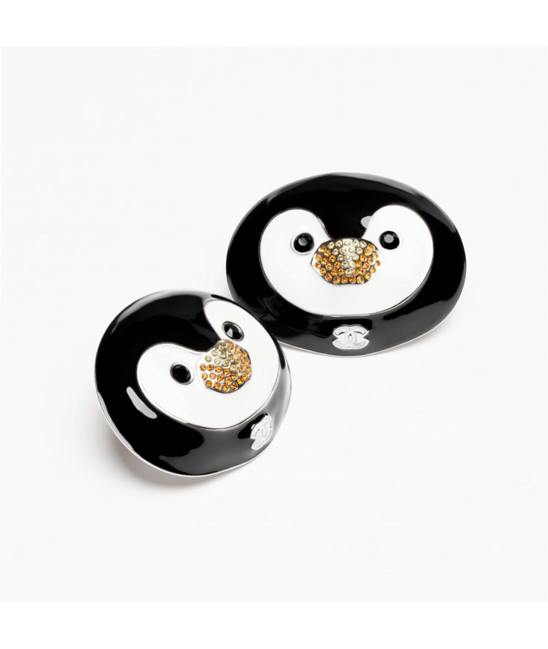 CHANEL Черные серьги, фото 2