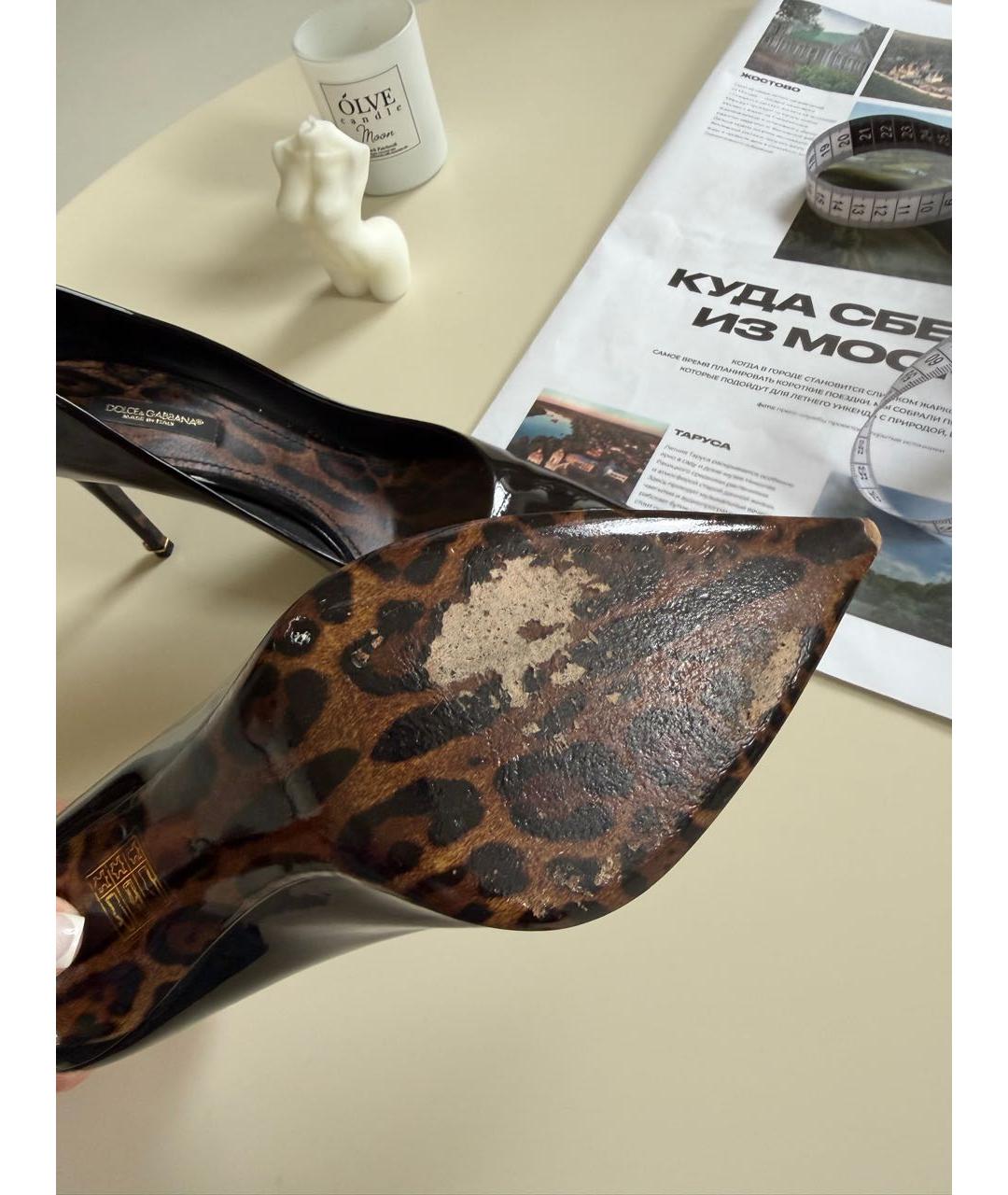 DOLCE&GABBANA Черные туфли из лакированной кожи, фото 4