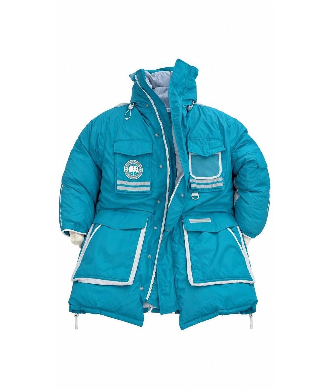 CANADA GOOSE Бирюзовая полиэстеровая парка, фото 4