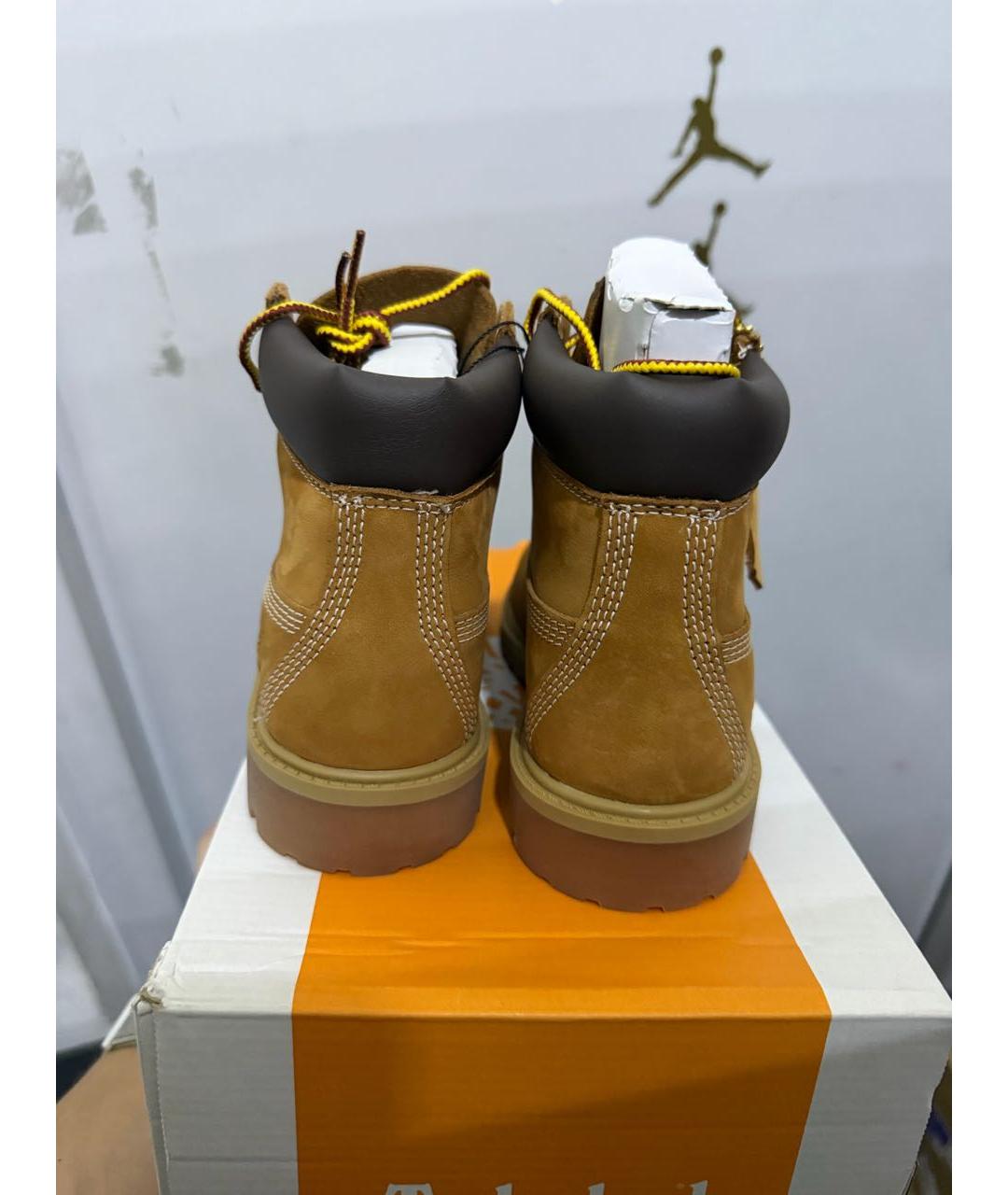 TIMBERLAND Горчичные нубуковые ботинки, фото 4
