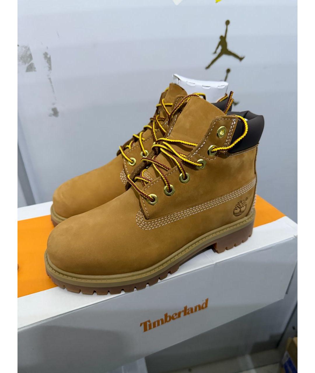 TIMBERLAND Горчичные нубуковые ботинки, фото 2