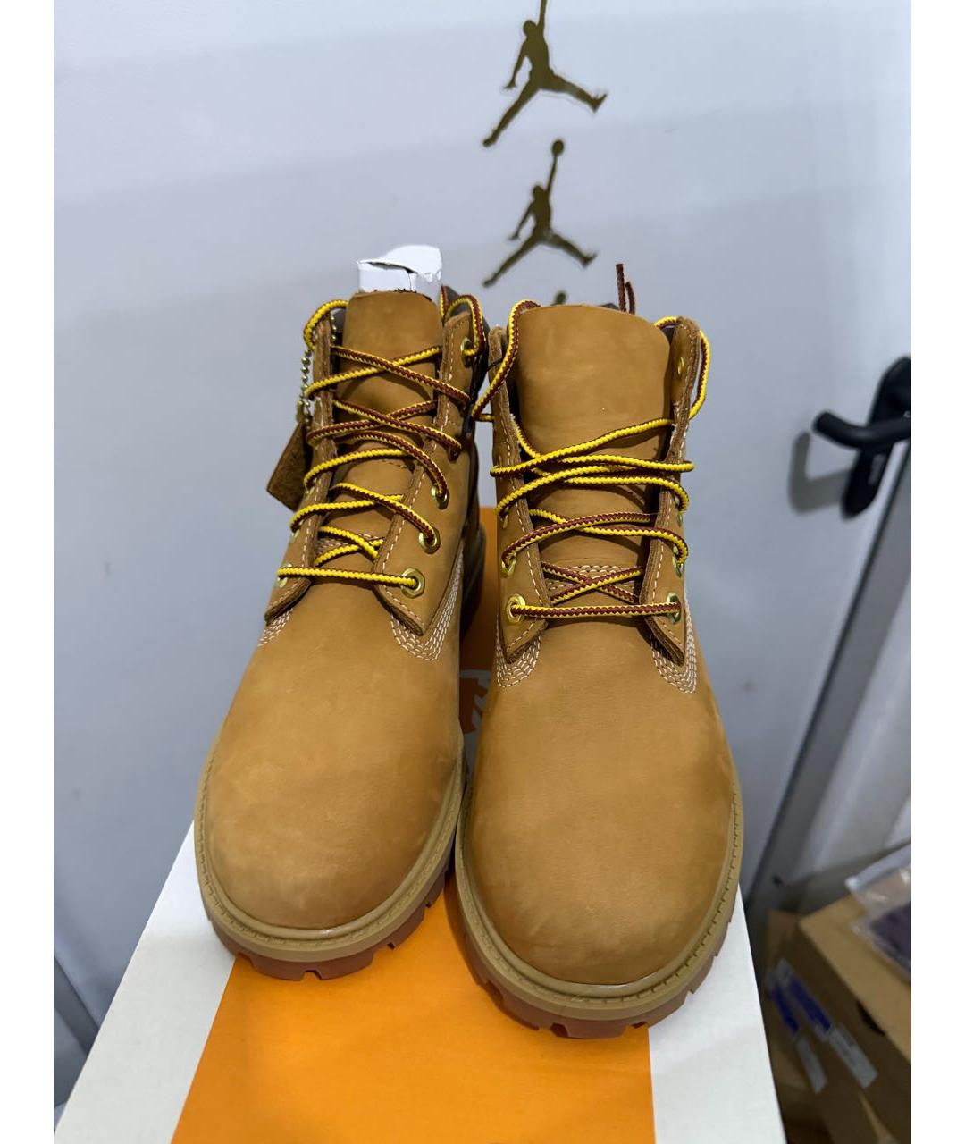 TIMBERLAND Горчичные нубуковые ботинки, фото 3