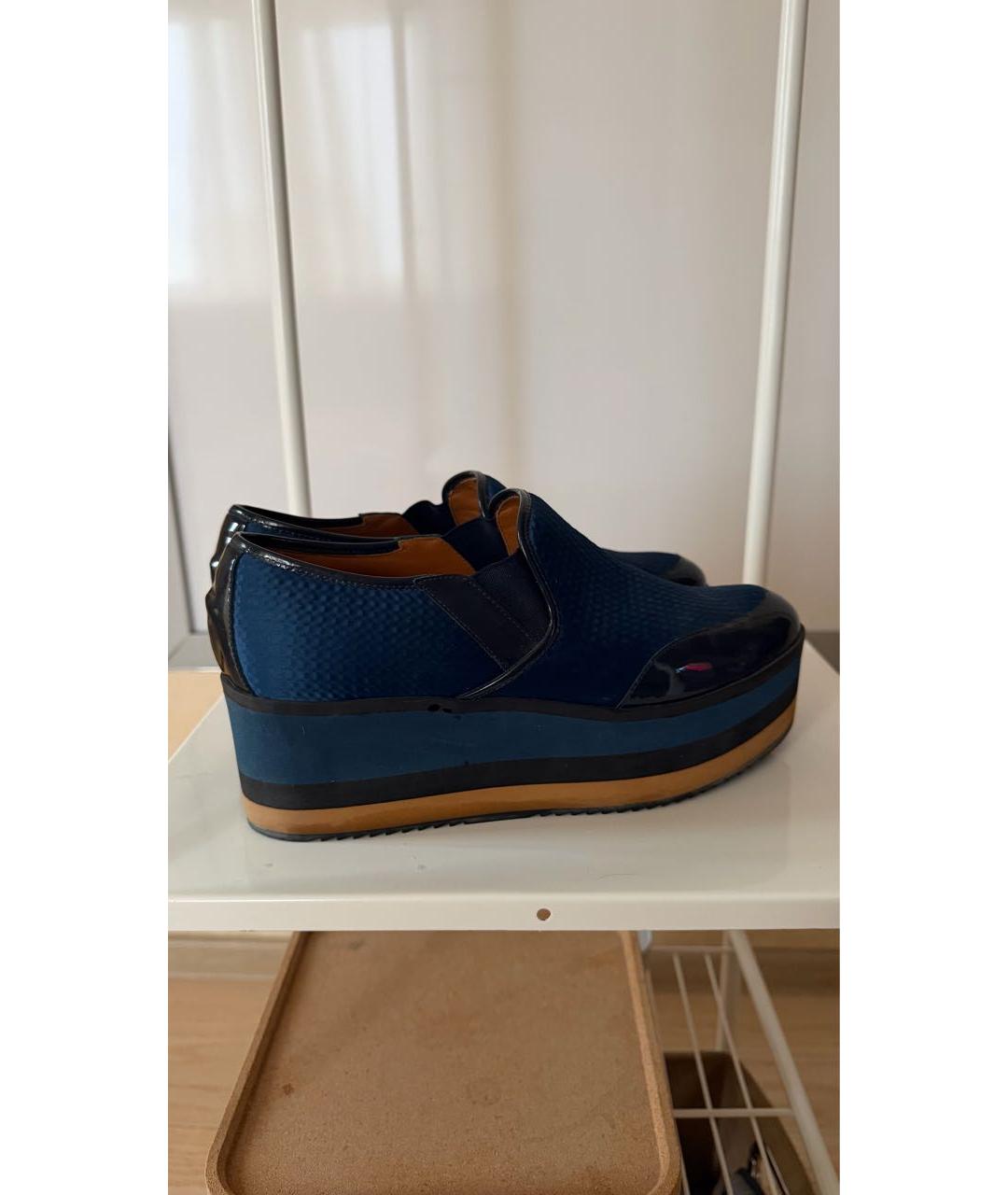 FENDI Синие ботинки из лакированной кожи, фото 7