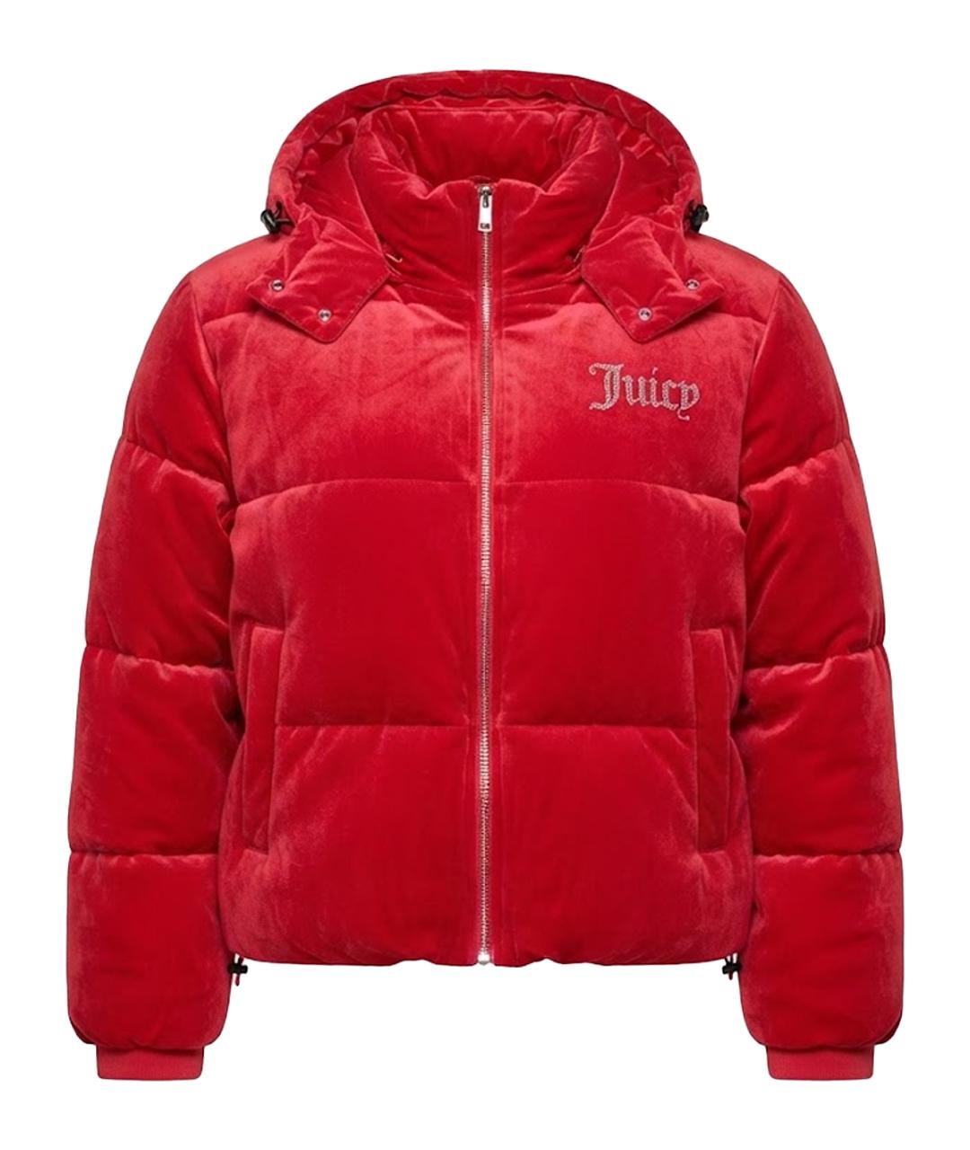 JUICY COUTURE Розовый велюровый пуховик, фото 1