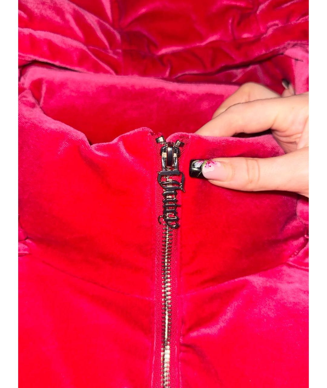 JUICY COUTURE Розовый велюровый пуховик, фото 3