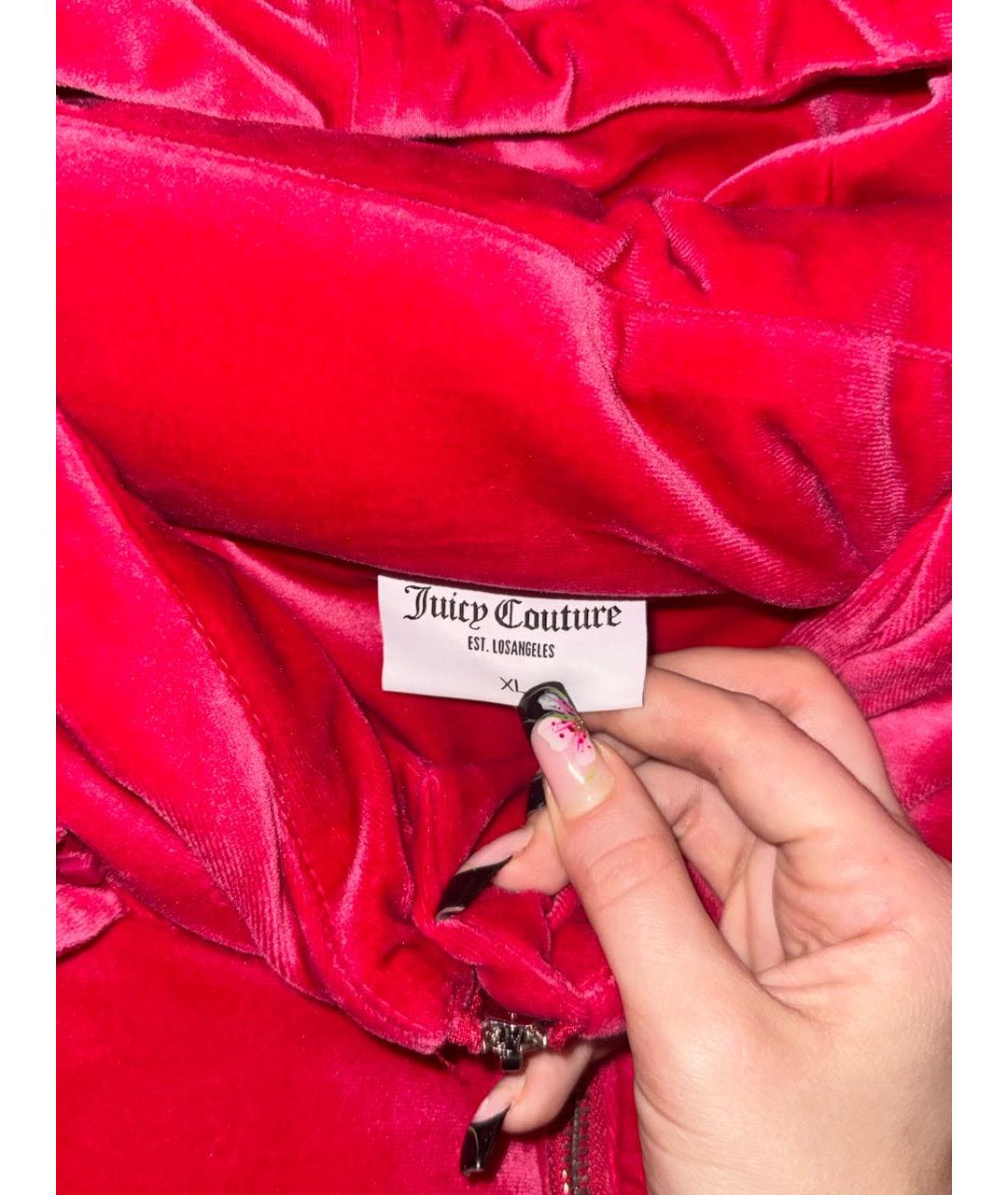 JUICY COUTURE Розовый велюровый пуховик, фото 2
