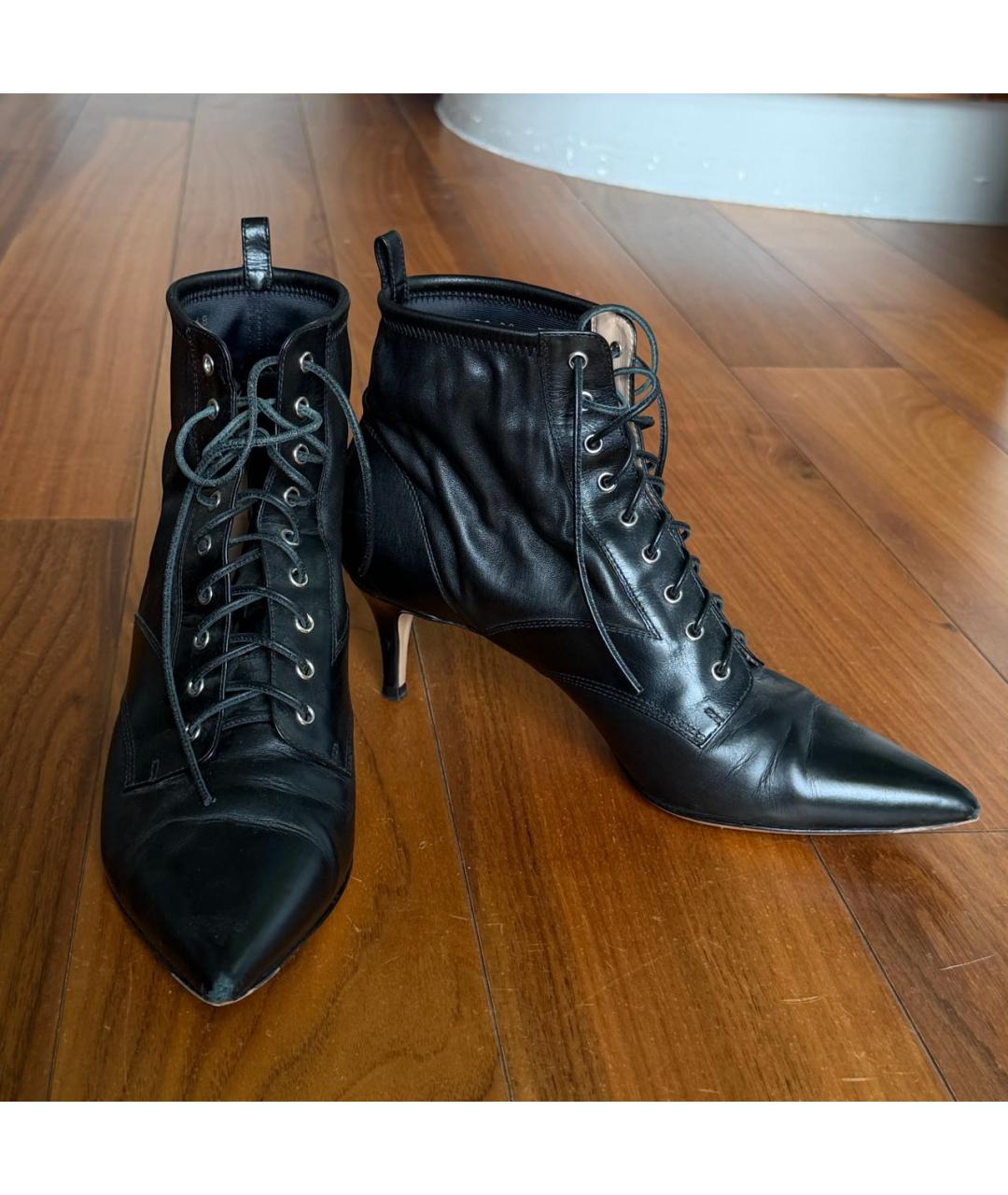 GIANVITO ROSSI Черные кожаные ботильоны, фото 2