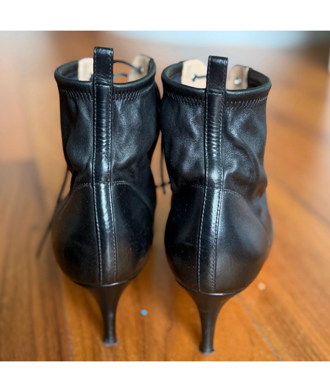 GIANVITO ROSSI Черные кожаные ботильоны, фото 4