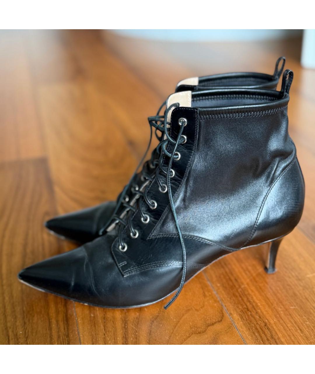 GIANVITO ROSSI Черные кожаные ботильоны, фото 7