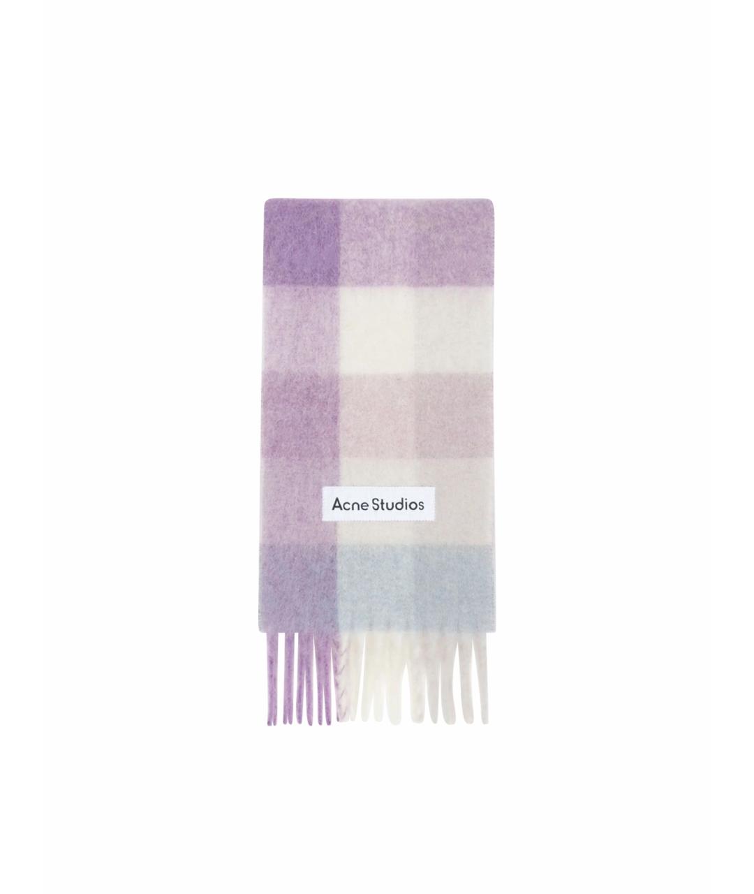 ACNE STUDIOS Фиолетовый шерстяной шарф, фото 1