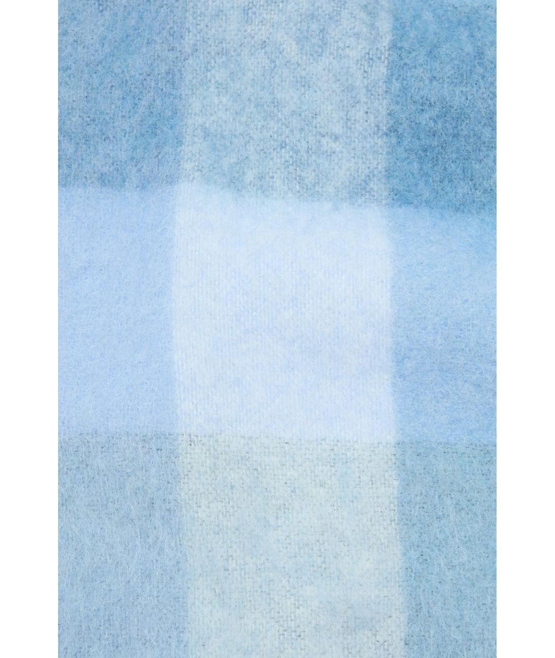 ACNE STUDIOS Голубой шерстяной шарф, фото 4