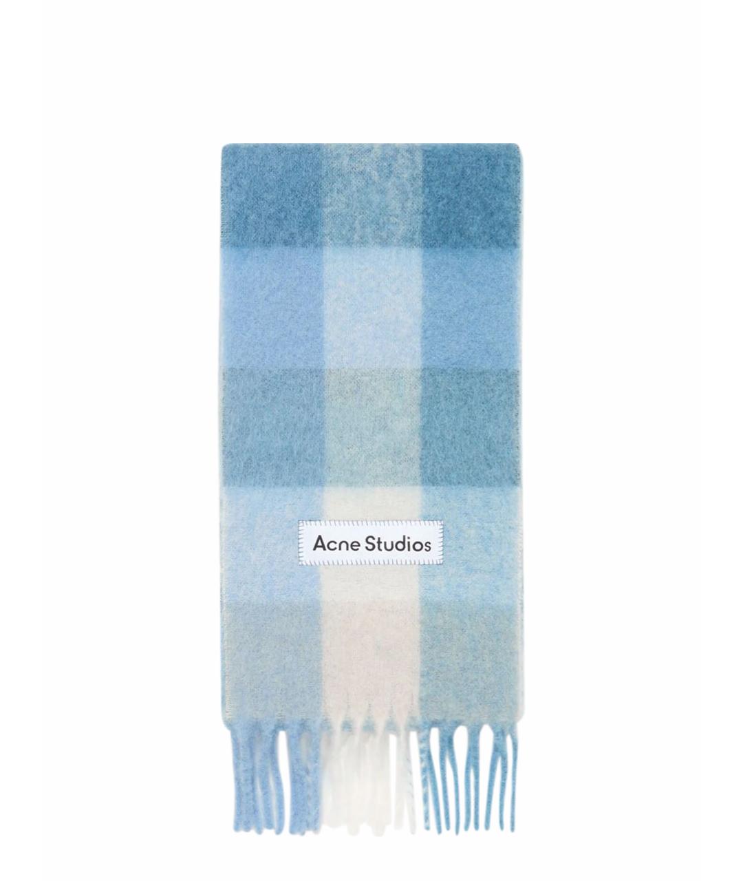 ACNE STUDIOS Голубой шерстяной шарф, фото 1