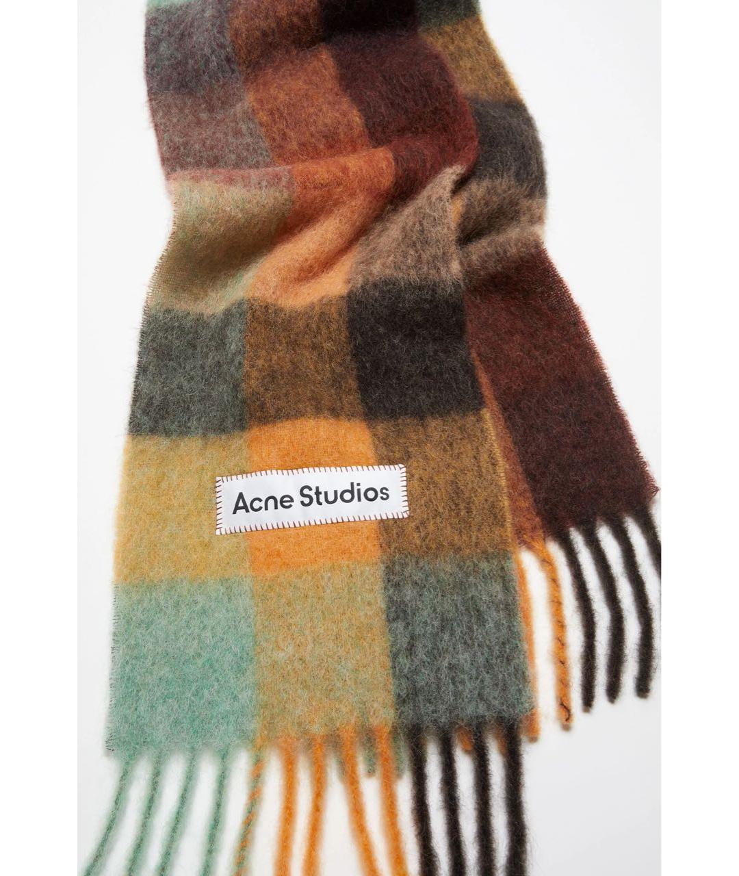 ACNE STUDIOS Мульти шерстяной шарф, фото 3