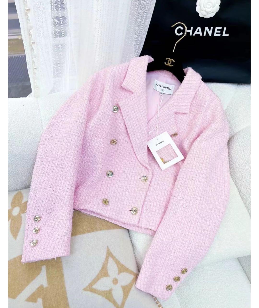CHANEL Розовый жакет/пиджак, фото 6