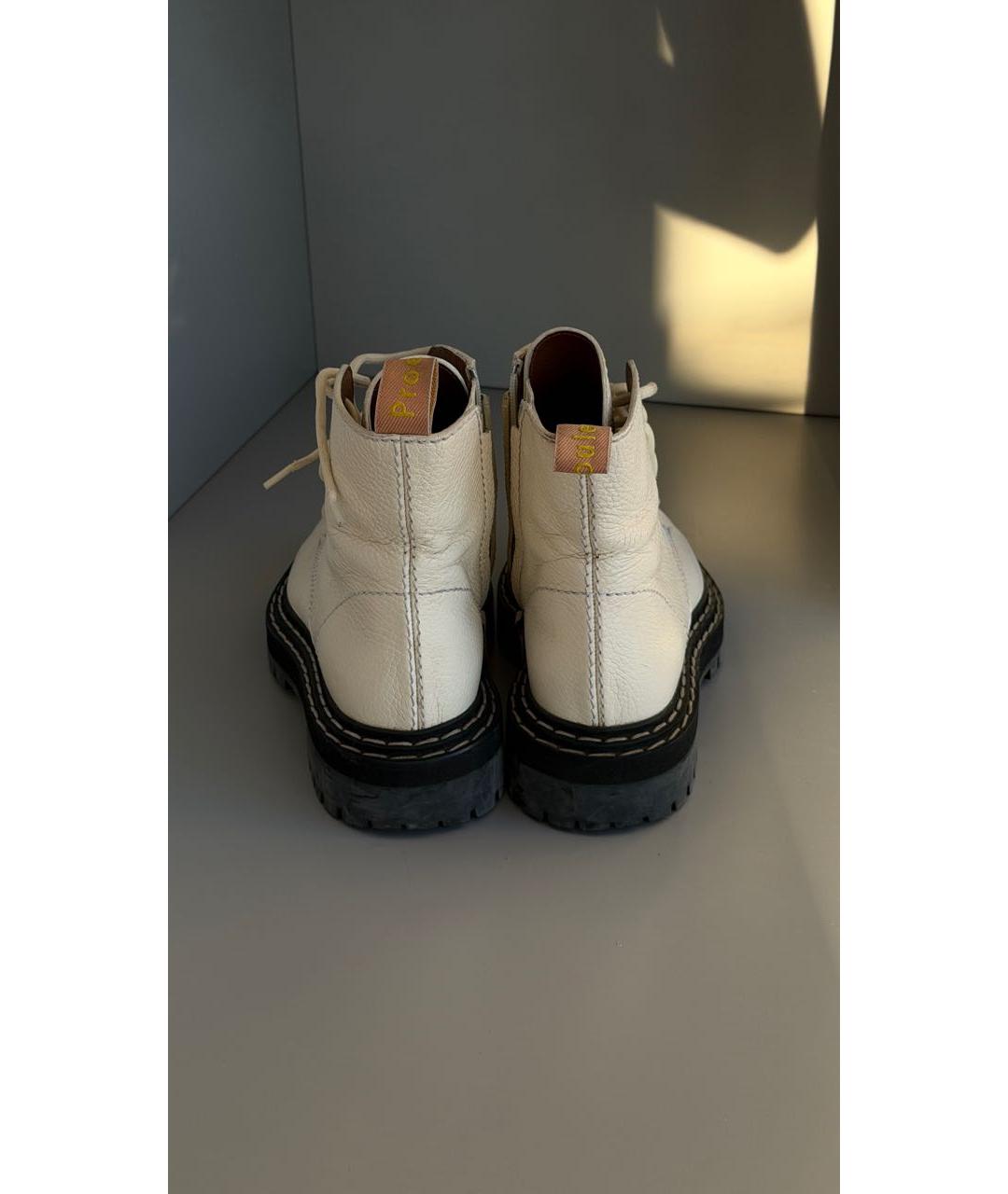 PROENZA SCHOULER Белые кожаные ботинки, фото 4
