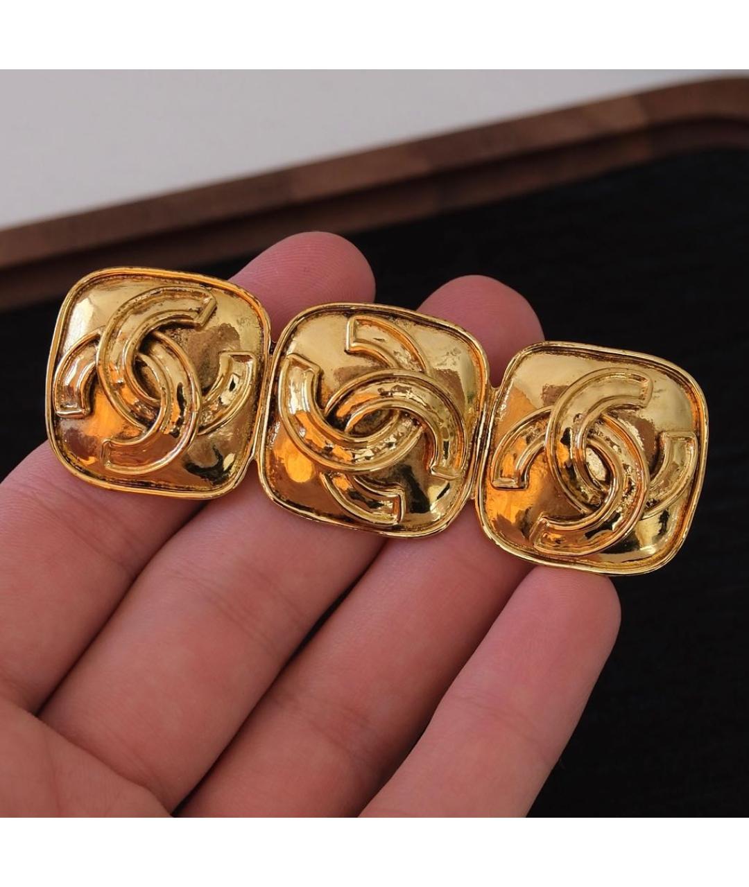CHANEL Золотая позолоченная булавка / брошь, фото 3