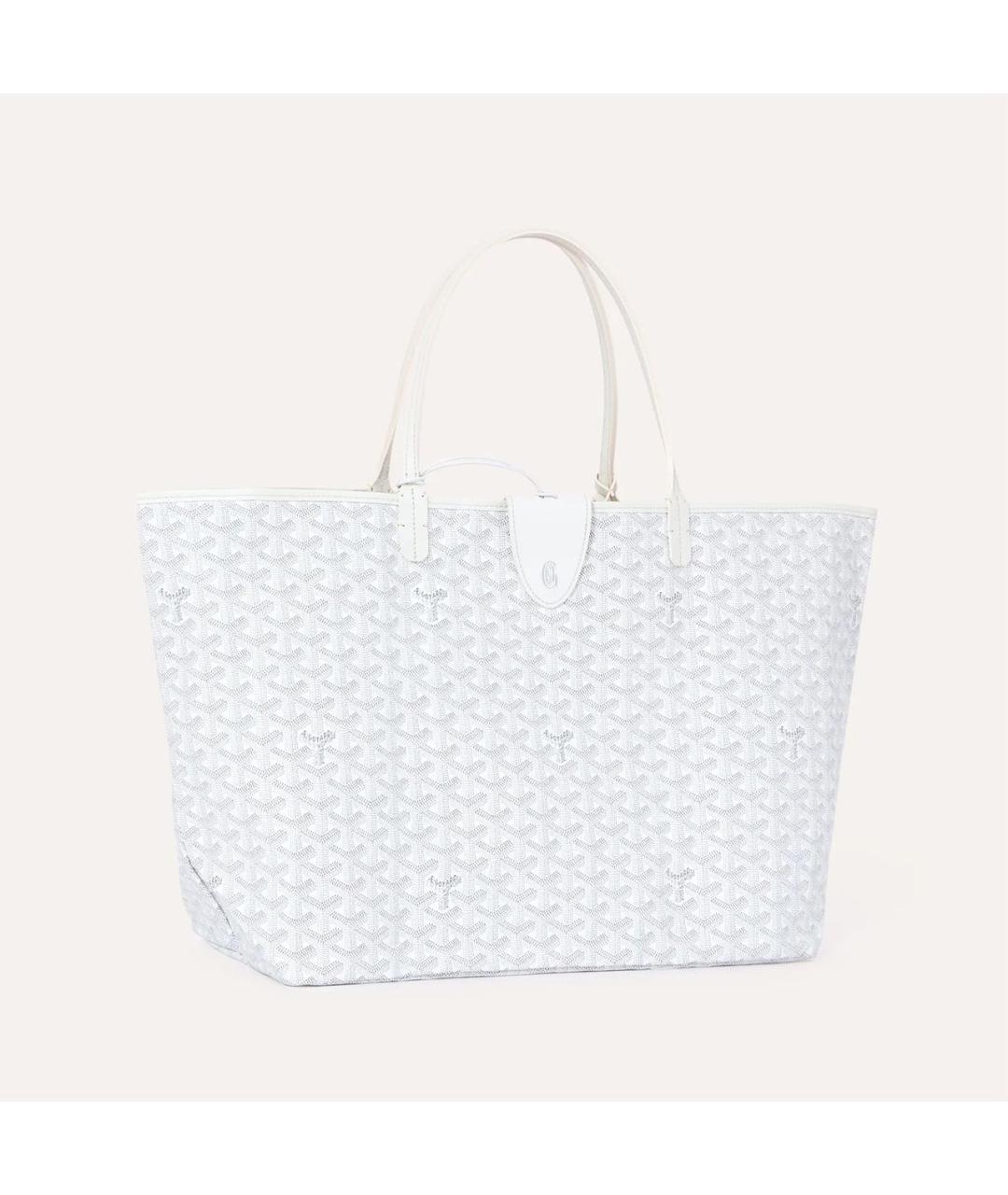 GOYARD Белая сумка тоут из канвы, фото 5