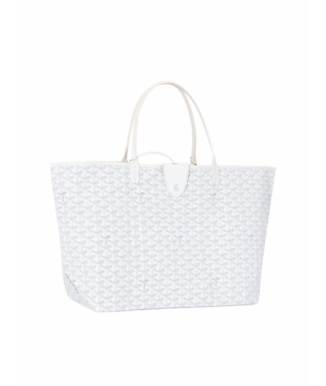 GOYARD Белая сумка тоут из канвы, фото 1