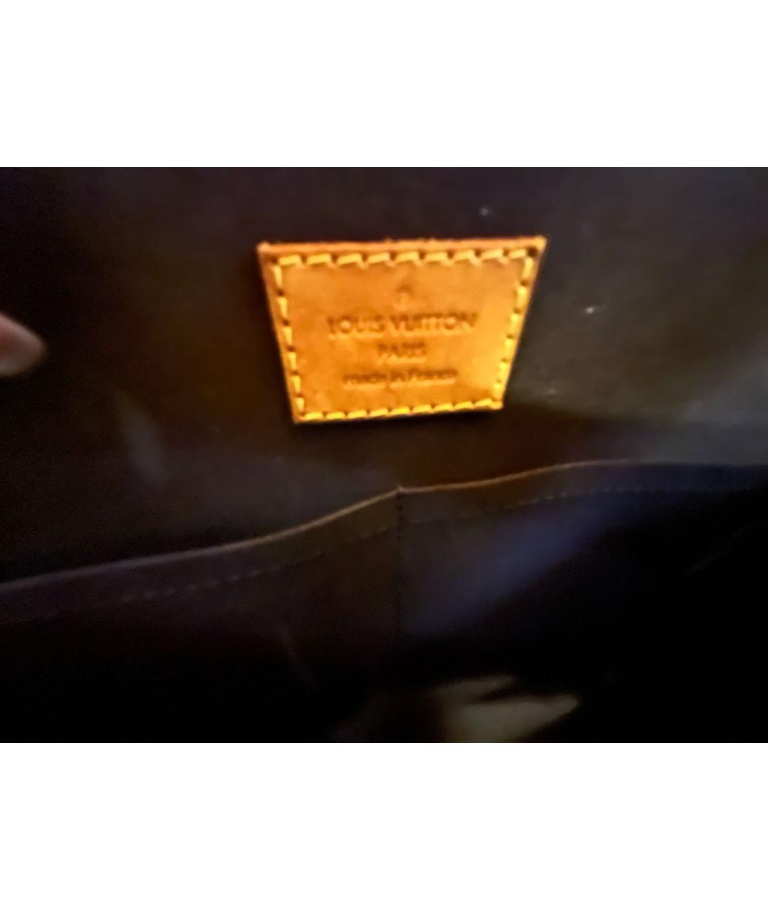 LOUIS VUITTON Бордовая сумка с короткими ручками из лакированной кожи, фото 7