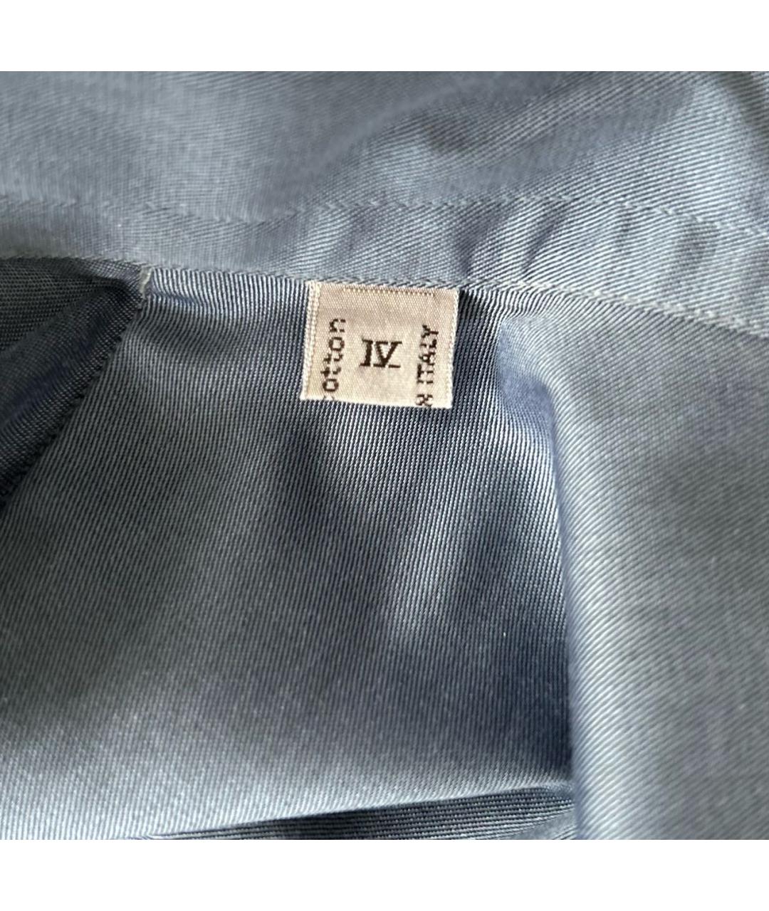 BRIONI Синяя хлопковая классическая рубашка, фото 6