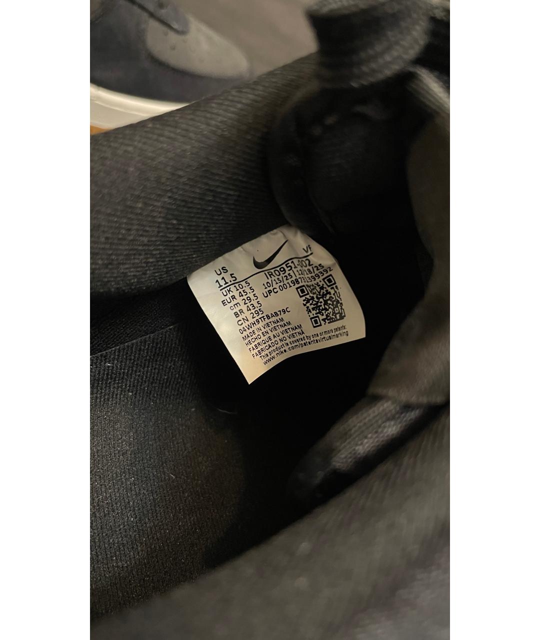 NIKE Синие текстильные низкие кроссовки / кеды, фото 3