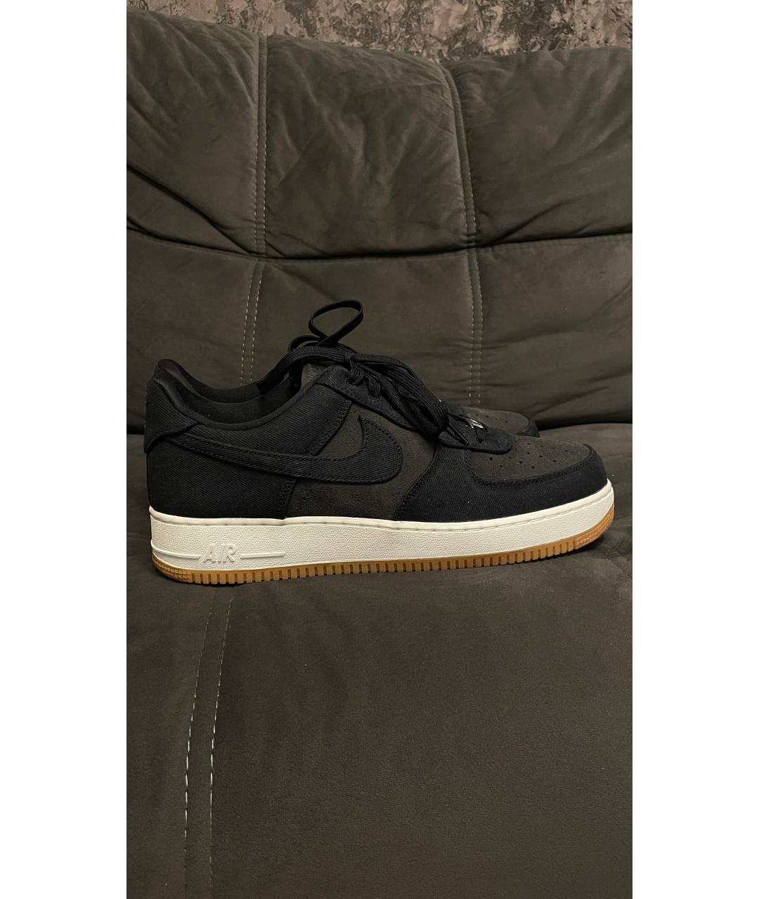 NIKE Синие текстильные низкие кроссовки / кеды, фото 1