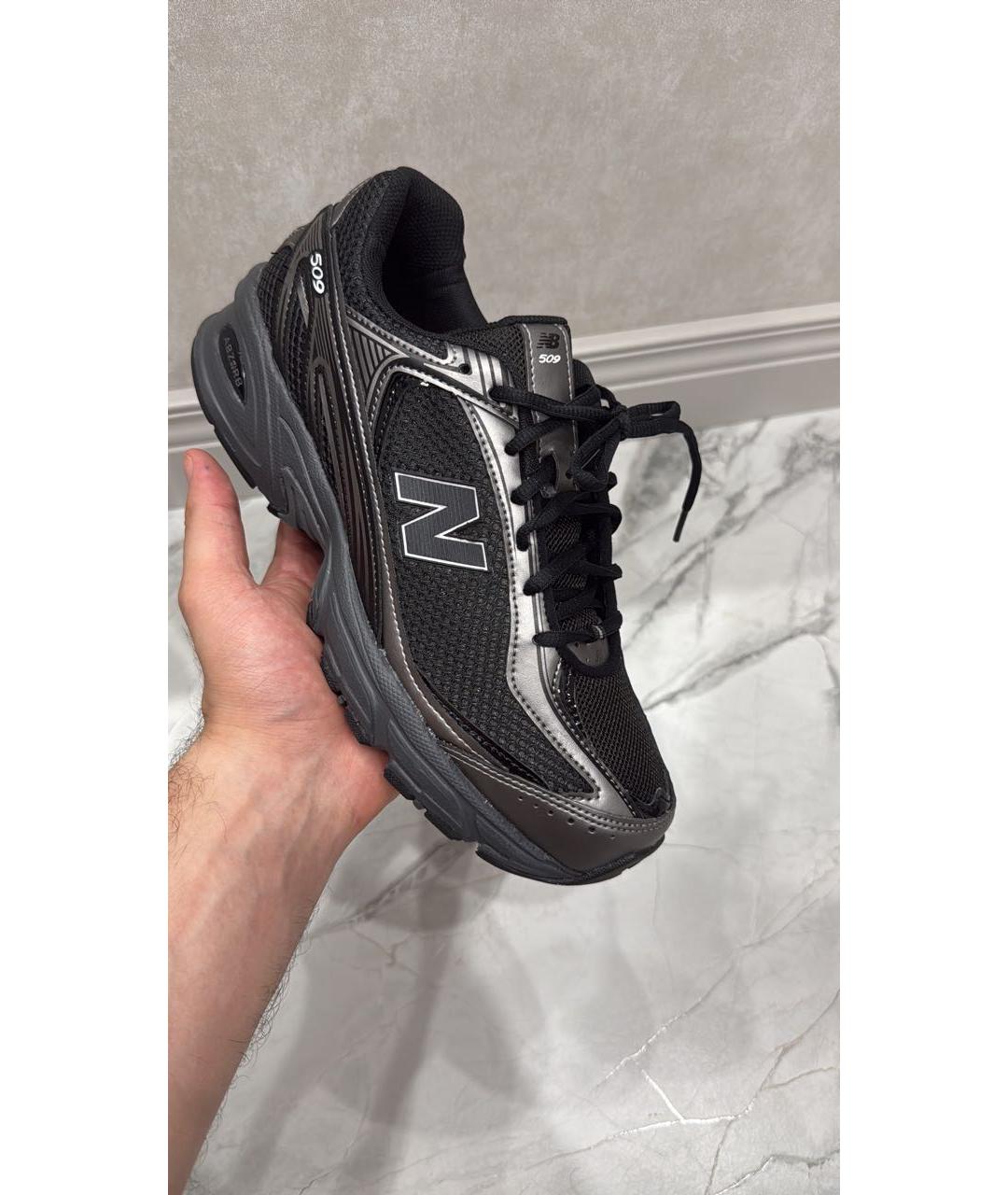 NEW BALANCE Черные текстильные низкие кроссовки / кеды, фото 5