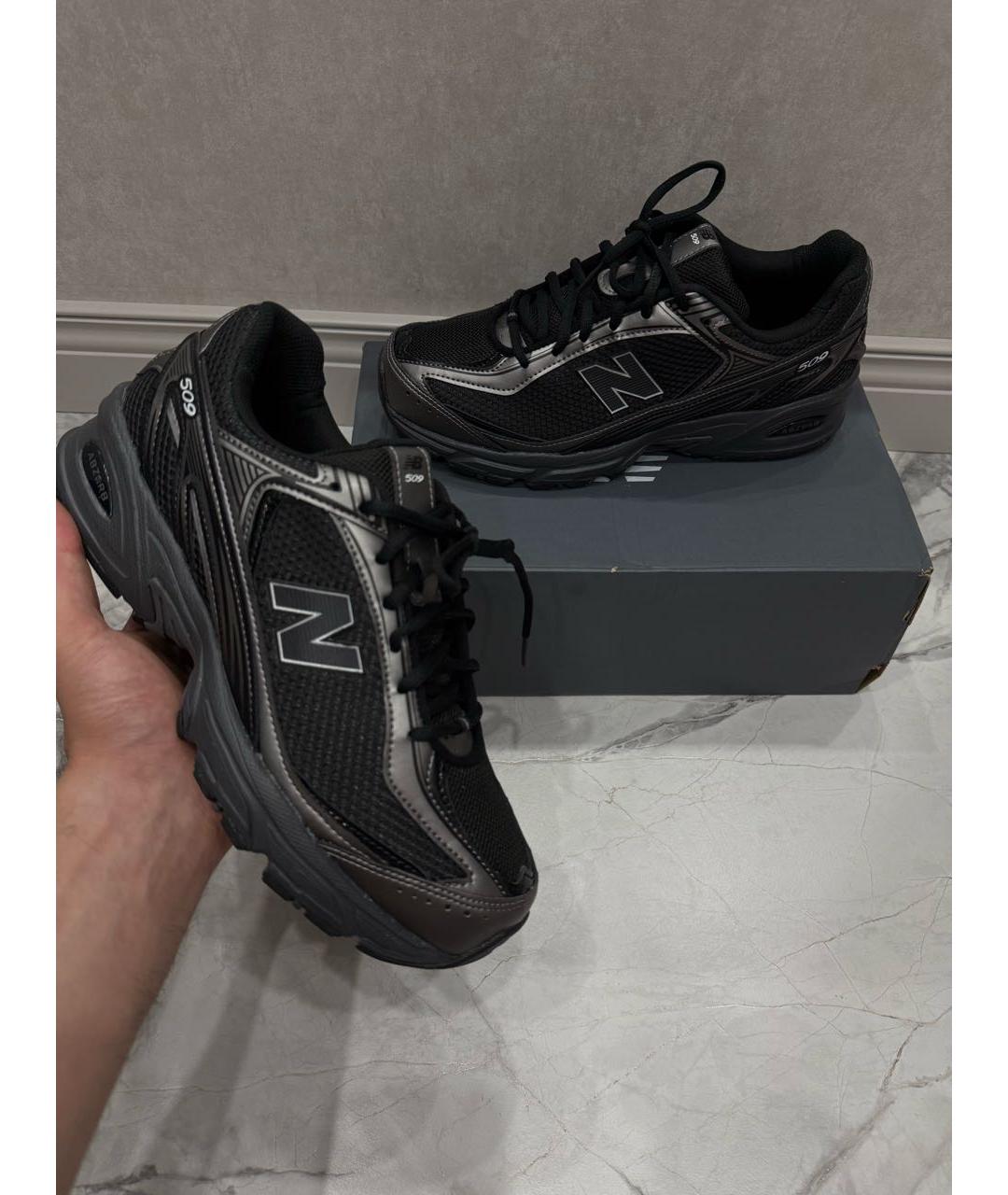 NEW BALANCE Черные текстильные низкие кроссовки / кеды, фото 4
