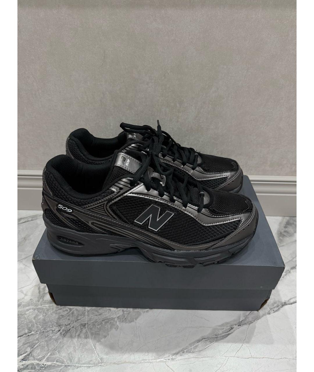 NEW BALANCE Черные текстильные низкие кроссовки / кеды, фото 3
