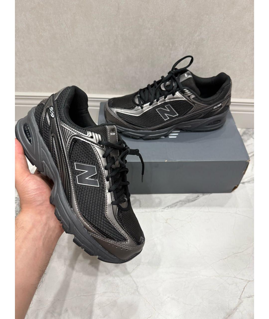 NEW BALANCE Черные текстильные низкие кроссовки / кеды, фото 7
